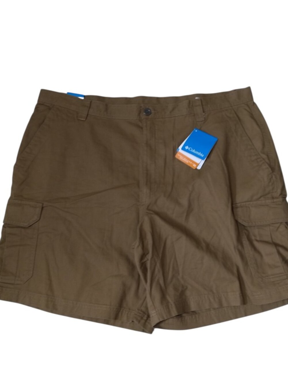 Columbia Omni-Shade UPF 50 Men's Size 42 Brown Cargo Shorts Outdoor Hiking NEW